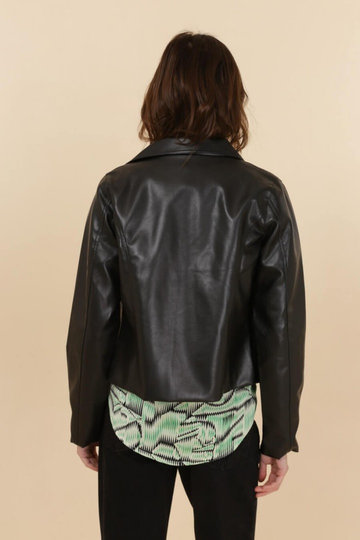 Sandy Faux Leather Jacket Large image 3
